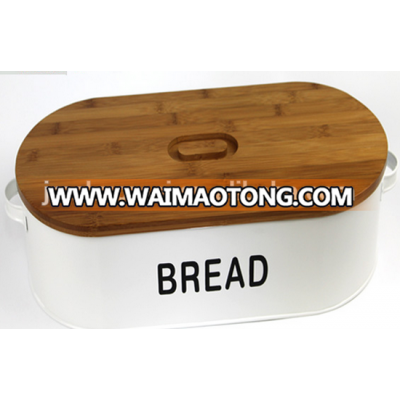 Hot sell kitchen bamboo wooden bread box bread bin