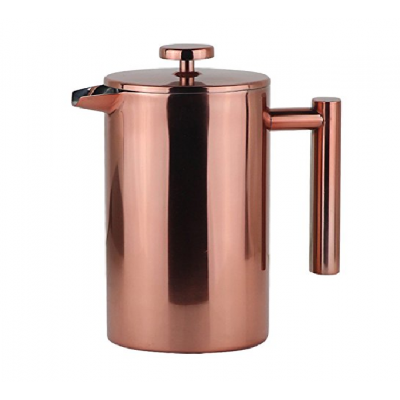 Factory supply discount price 350ML/600ML/1000ML Popular Design Heat-Rose Gold 304SS Coffee Tea French Press