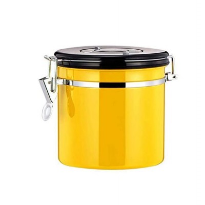 High Quality For SS Metal Canisters Set Dry Food Storage Container For Kitchen Yellow Color