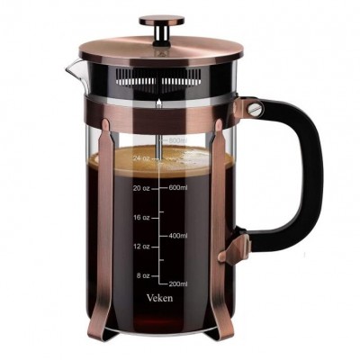 China factory supplied top quality 600ml/800ml Rose Gold French Coffee Press In living Room