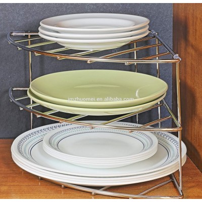 3-Tier Counter and Cabinet Corner Shelf Organizer, Chrome