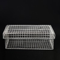 manufacture plastic coated metal wire mesh storage box with cover