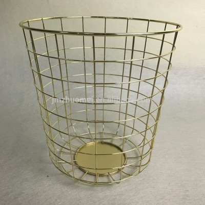 Wire bin gold commercial Stainless steel waste iron wire bin