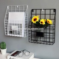 Magazine Storage RackWall Mounted Mesh Metal Newspaper Organizer Display Rack