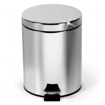 Cheap fancy Bathroom 0.8 Gallon In Kitchen 3L Stainless Steel Foot Step Trash Can