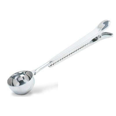 High quality cheap Stainless Steel 304 Coffee Spoon With Bag Seal Clip /Kitchen Measuring Spoon