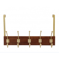 Fashion Over Door Storage Rack - Organizer Hooks for Coats, Hats, Robes, Clothes or Towels In Living Room